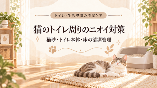 猫のトイレ周りのニオイ対策｜猫砂・トイレ本体・床の清潔管理